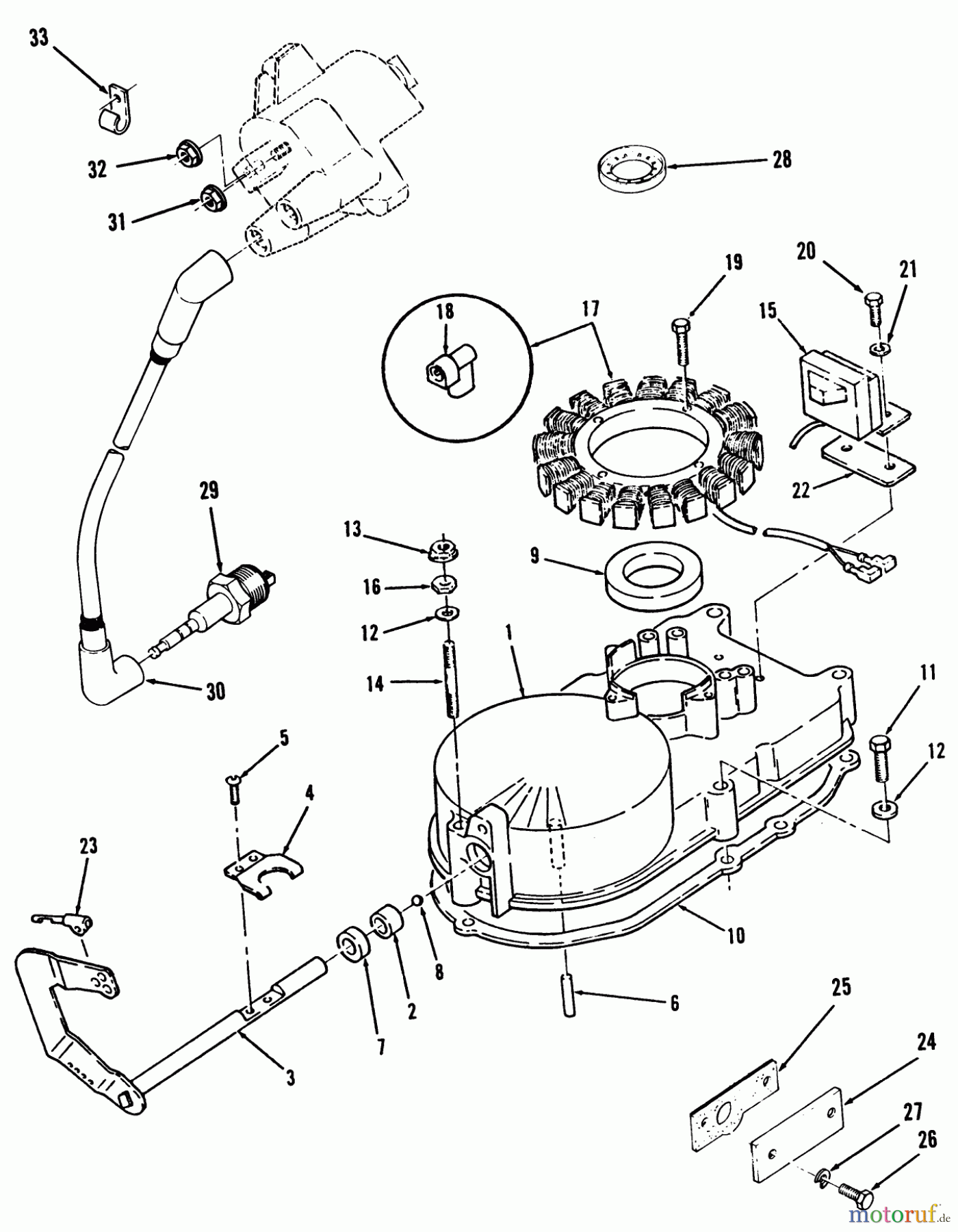 Toro Neu Mowers, Zero-Turn Y1-16OE02 (616-Z) - Toro 616-Z Tractor, 1990 GEARCASE AND IGNITION-616-Z