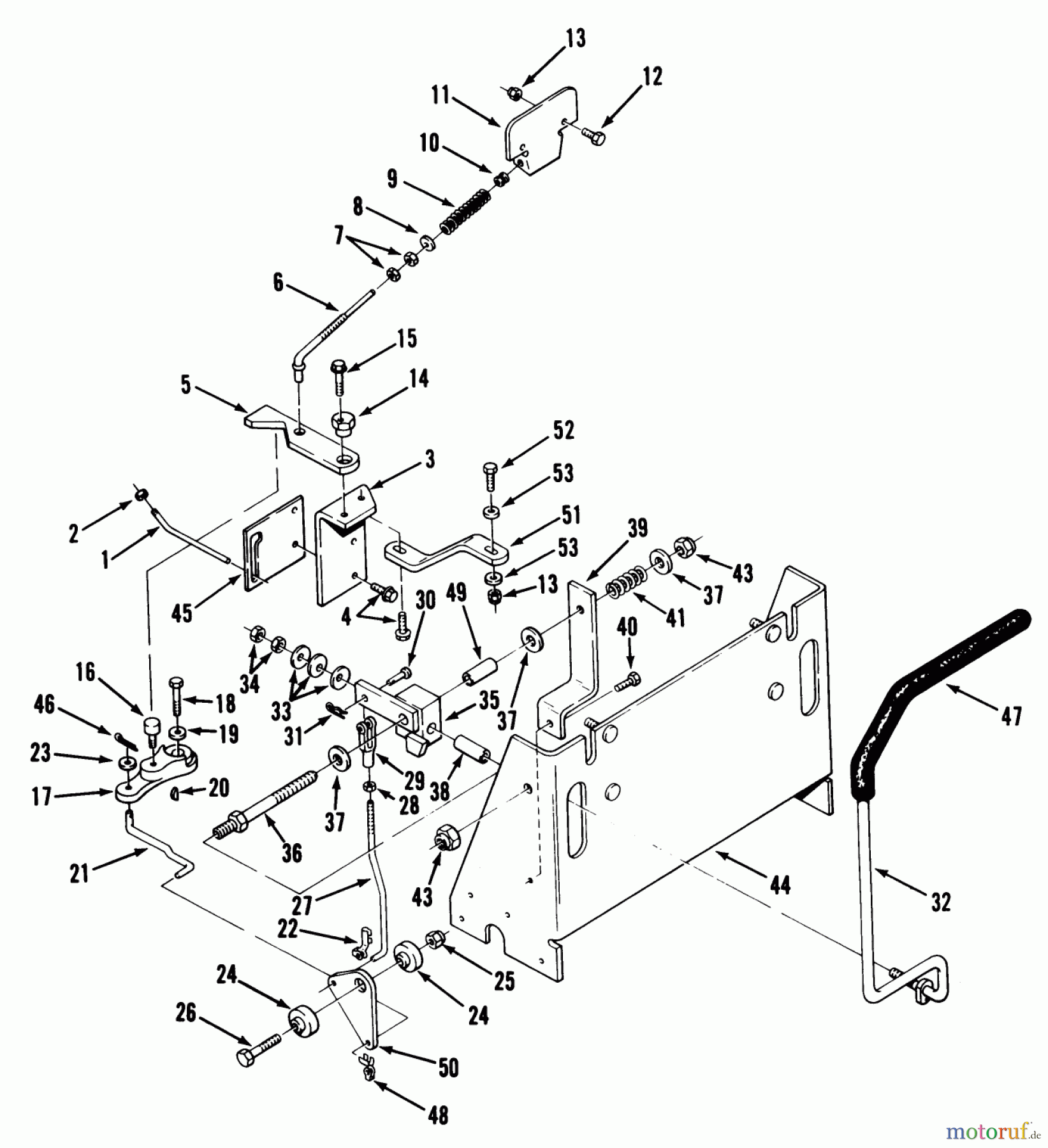Toro Neu Mowers, Zero-Turn Y1-12OE01 (612-Z) - Toro 612-Z Tractor, 1990 TRANSMISSION CONTROLS