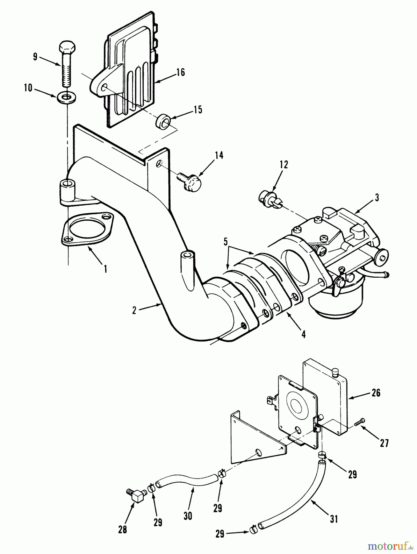 Toro Neu Mowers, Zero-Turn Y1-20OE02 (620-Z) - Toro 620-Z Tractor, 1991 (1000001-1999999) CARBURETOR-612-Z