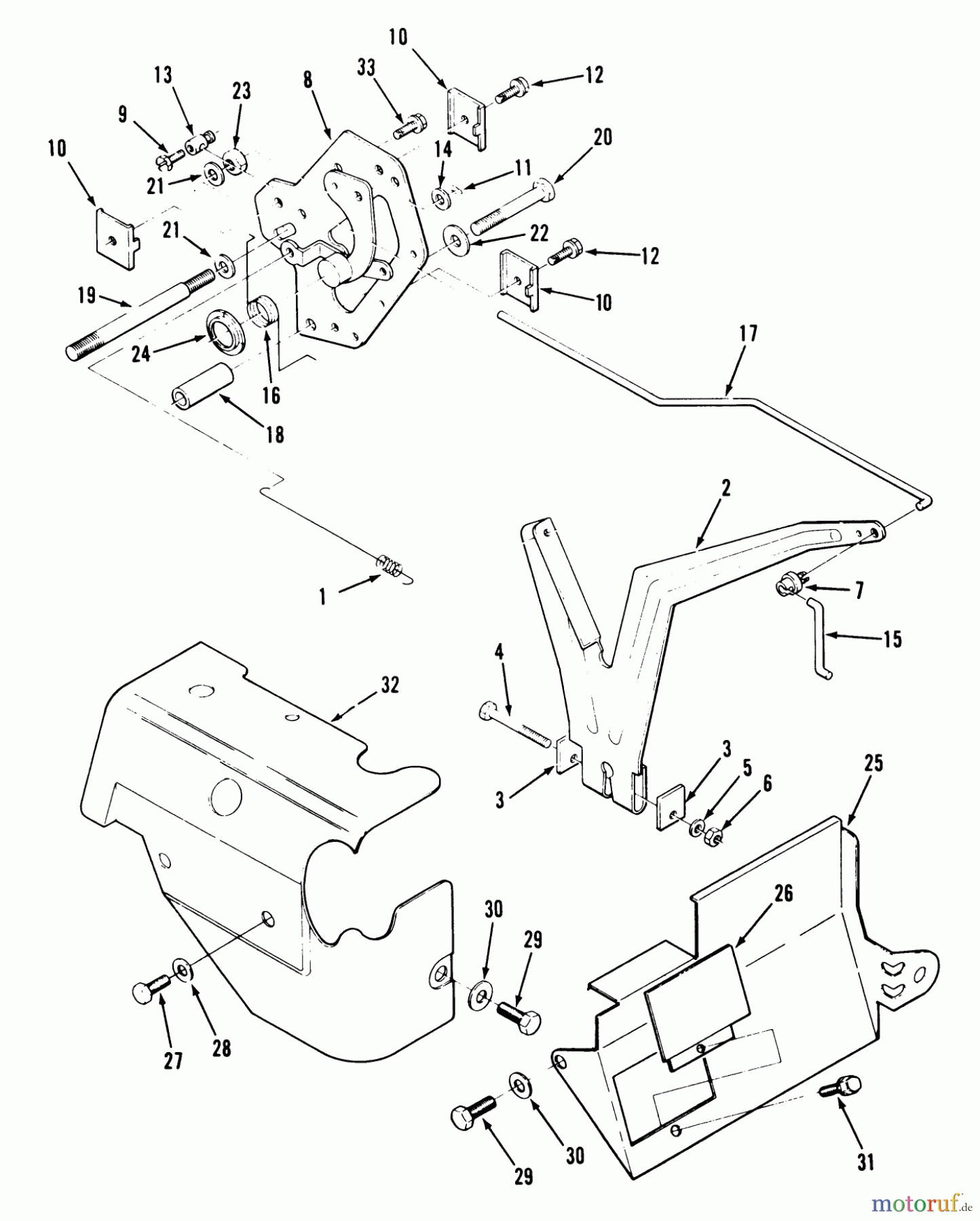 Toro Neu Mowers, Zero-Turn Y1-20OE02 (620-Z) - Toro 620-Z Tractor, 1991 (1000001-1999999) COVERS & GOVERNOR LINKAGE-612-Z