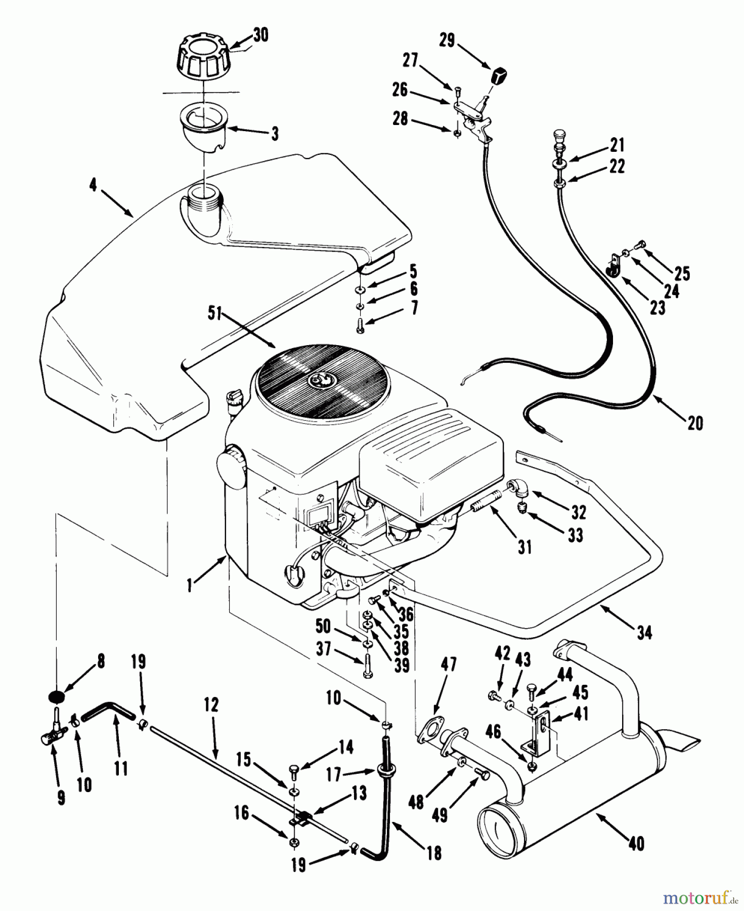 Toro Neu Mowers, Zero-Turn Y1-20OE02 (620-Z) - Toro 620-Z Tractor, 1991 (1000001-1999999) ENGINE AND FUEL SYSTEMS