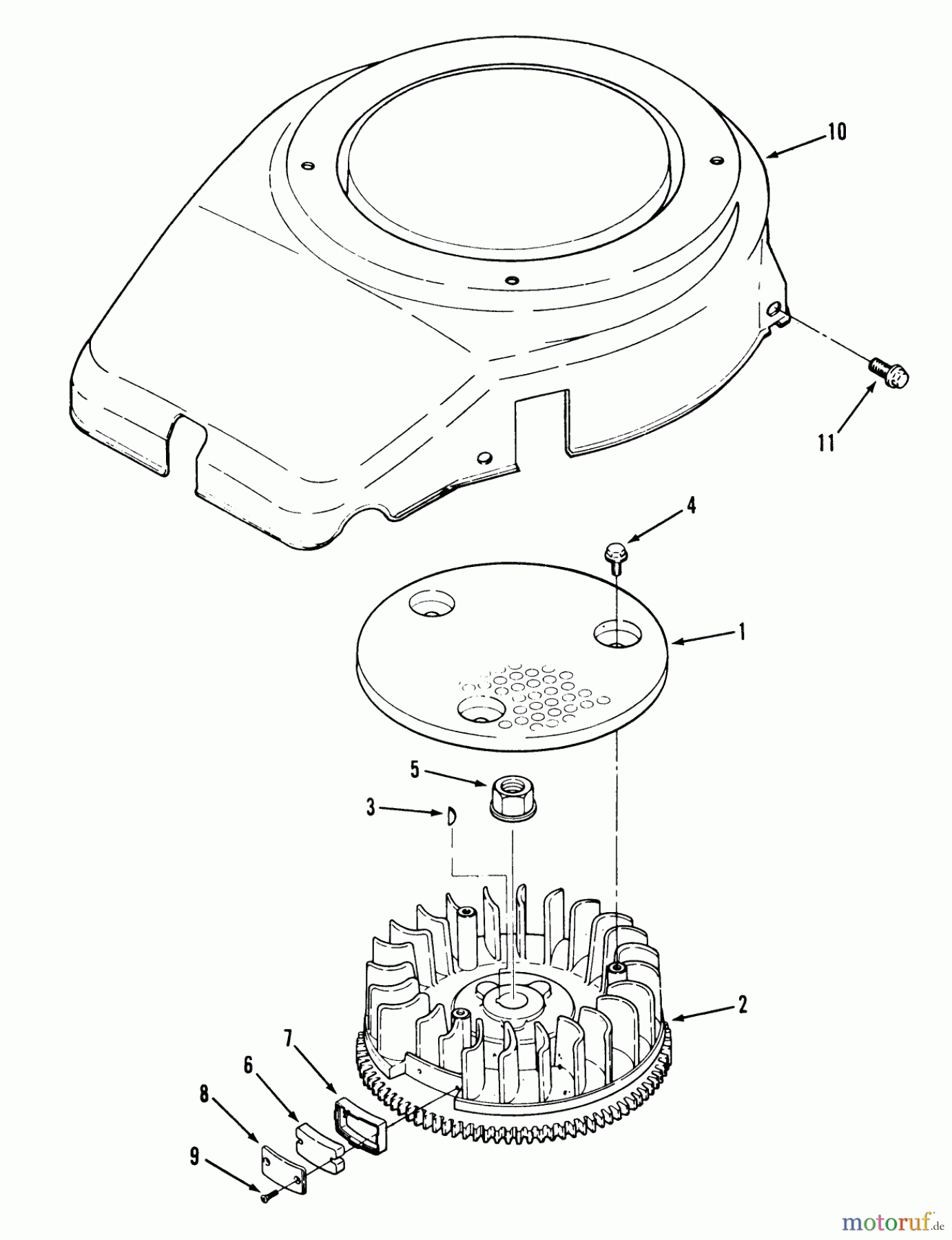  Toro Neu Mowers, Zero-Turn Y1-20OE02 (620-Z) - Toro 620-Z Tractor, 1991 (1000001-1999999) FLYWHEEL AND COVER-612-Z