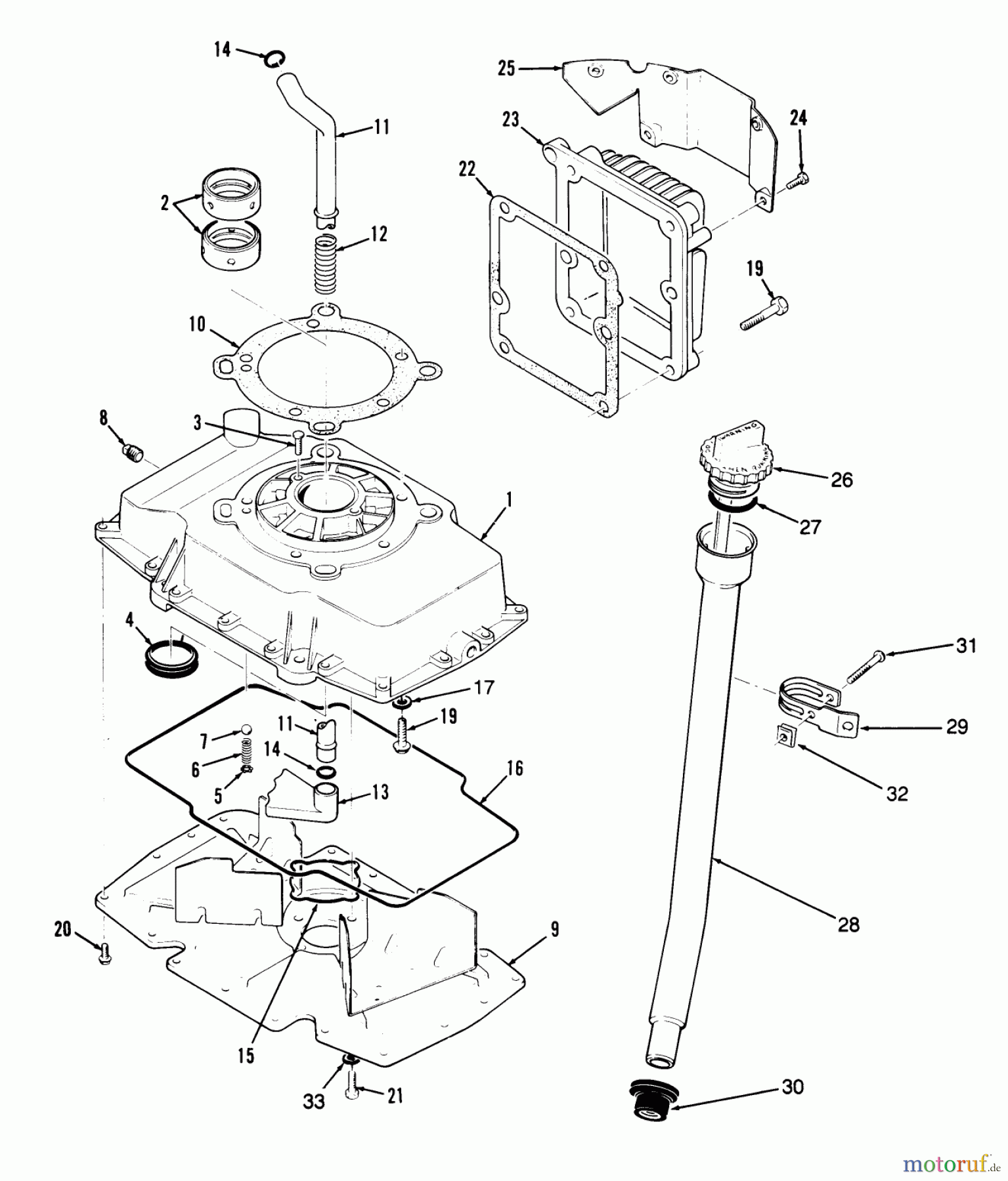  Toro Neu Mowers, Zero-Turn Y1-12OE02 (612-Z) - Toro 612-Z Tractor, 1991 (1000001-1999999) OIL BASE AND FILL TUBE-616-Z, 620-Z