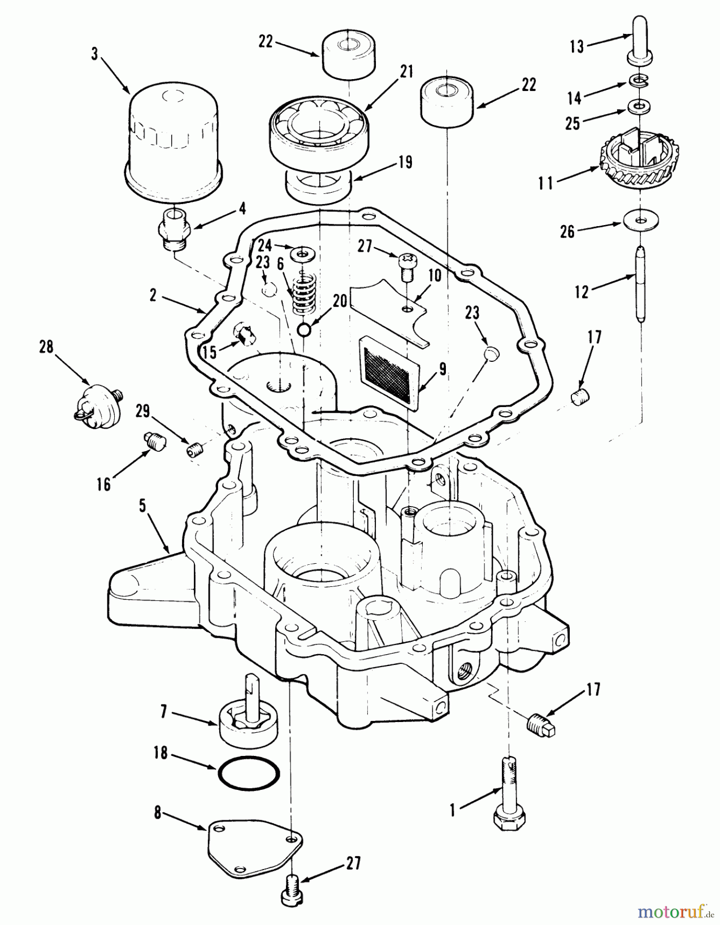 Toro Neu Mowers, Zero-Turn Y1-12OE02 (612-Z) - Toro 612-Z Tractor, 1991 (1000001-1999999) OIL BASE AND OIL PUMP-612-Z