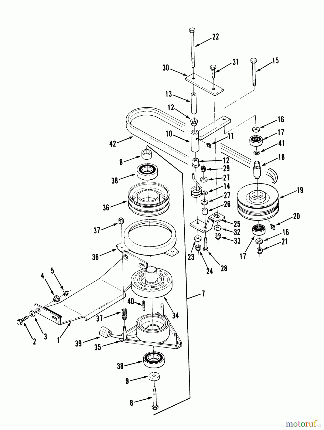 Toro Neu Mowers, Zero-Turn Y1-20OE02 (620-Z) - Toro 620-Z Tractor, 1991 (1000001-1999999) PTO ELECTRIC CLUTCH AND DRIVE