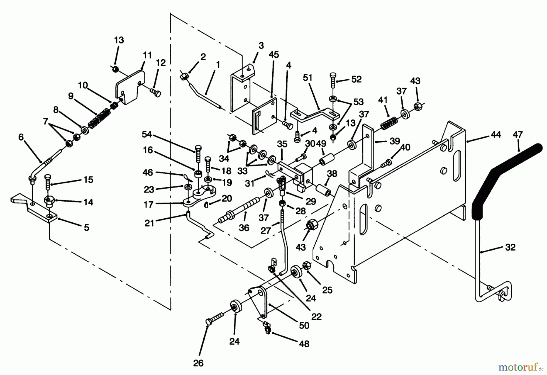 Toro Neu Mowers, Zero-Turn Y1-20OE03 (620-Z) - Toro 620-Z Tractor, 1992 (2000001-2999999) TRANSMISSION CONTROLS ASSEMBLY