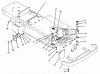 Toro Y1-16OEE4 (616-Z) - 616-Z Tractor, 1992 (2000001-2999999) Ersatzteile FRAME & FRONT WHEEL FORK ASSEMBLY