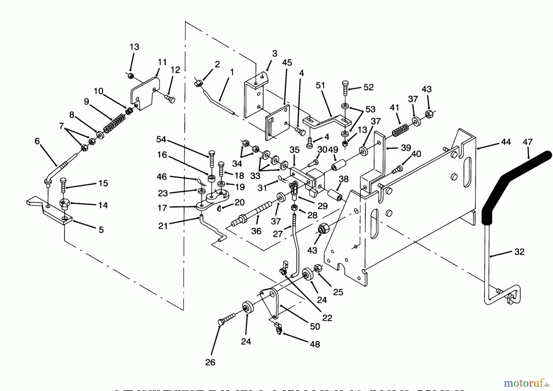 Toro Neu Mowers, Zero-Turn Y1-16OEE4 (616-Z) - Toro 616-Z Tractor, 1992 (2000001-2999999) TRANSMISSION CONTROLS ASSEMBLY