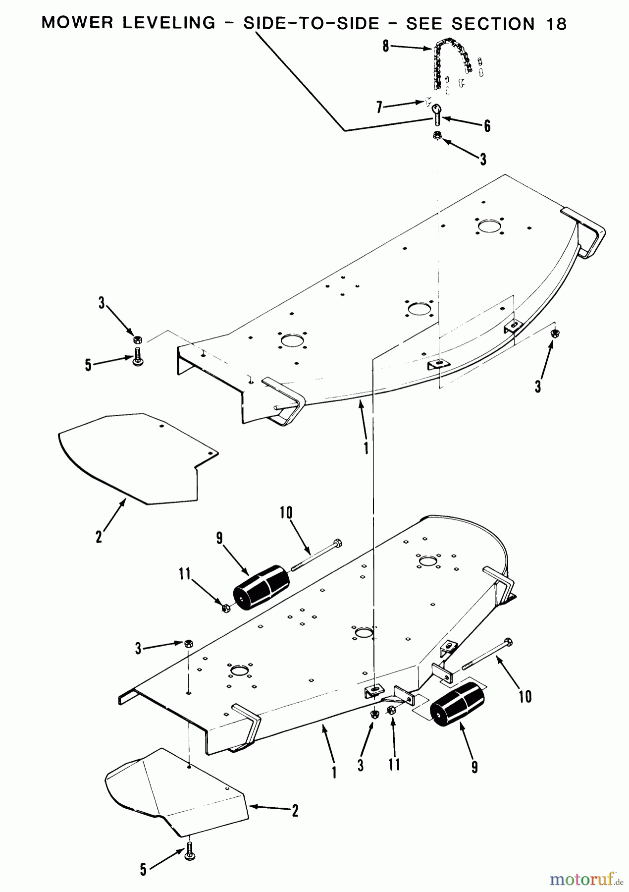Toro Neu Mowers, Zero-Turn Z1-20KE01 (720-Z) - Toro 720-Z Tractor, 1987 MOWER DECK