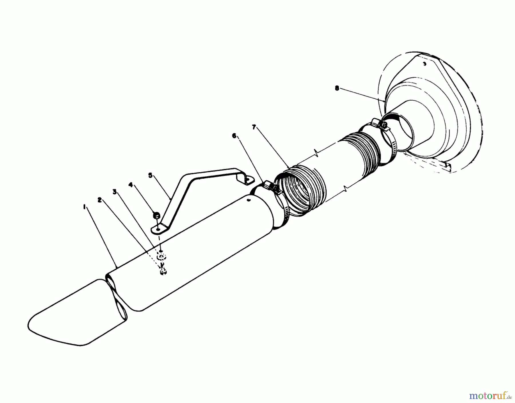  Toro Neu Blowers/Vacuums/Chippers/Shredders 62923 - Toro 5 hp Lawn Vacuum, 1985 (5000001-5999999) VACUUM HOSE KIT (MODEL 59085)(OPTIONAL)