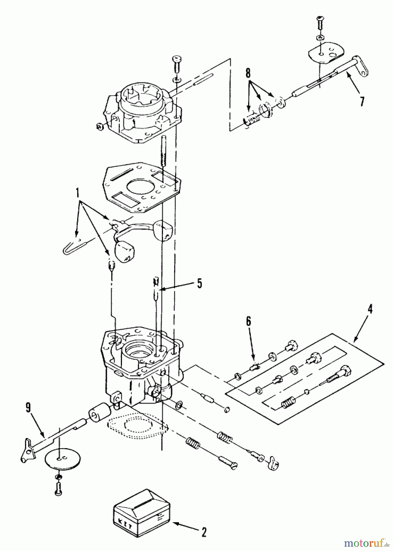 Toro Neu Mowers, Zero-Turn Z1-24OE01 (724-Z) - Toro 724-Z Tractor, 1988 SECTION 3-CARBURETOR COMPONENTS