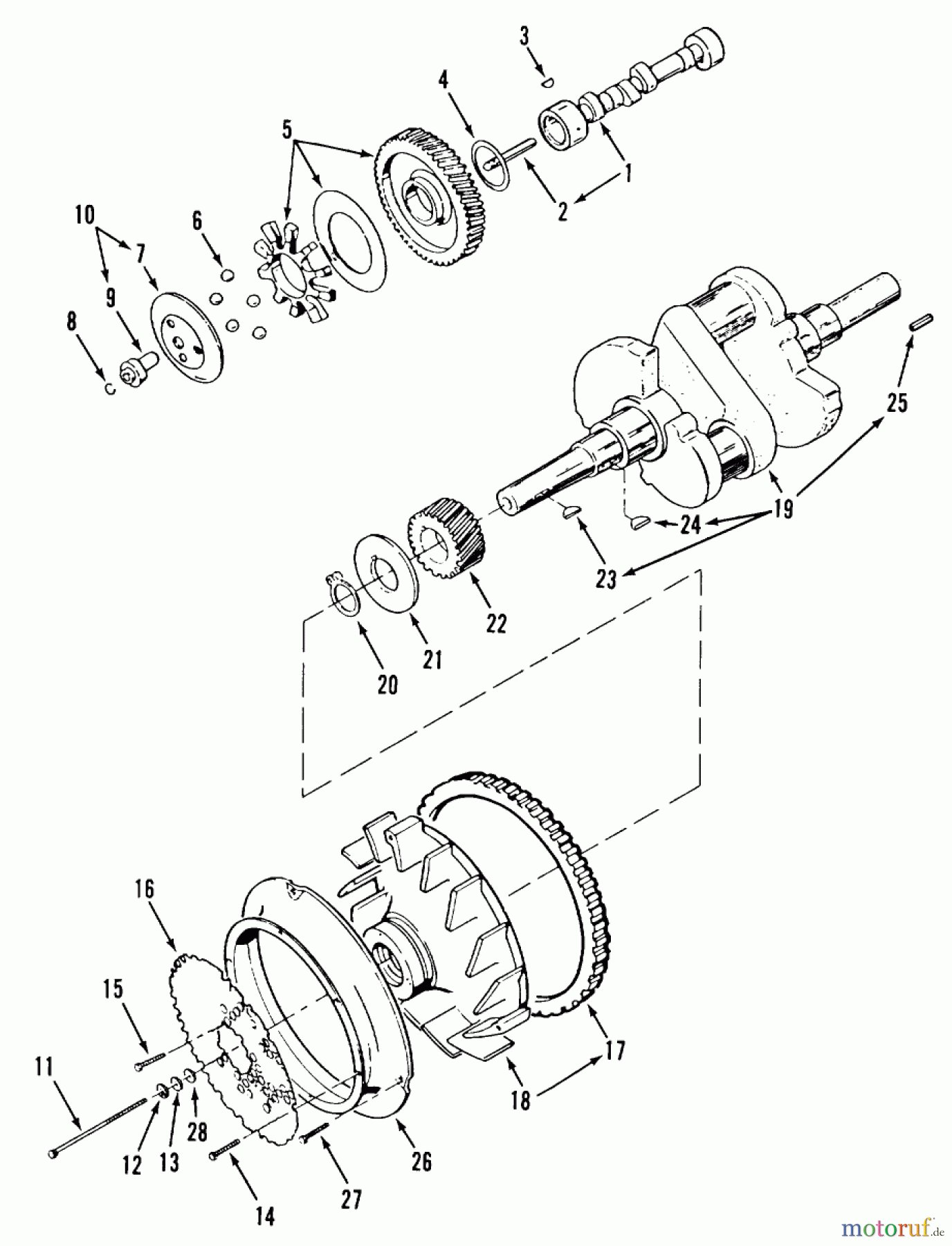  Toro Neu Mowers, Zero-Turn Z1-24OE02 (724-Z) - Toro 724-Z Tractor, 1989 SECTION 3-CRANKSHAFT, CAMSHAFT & FLYWHEEL