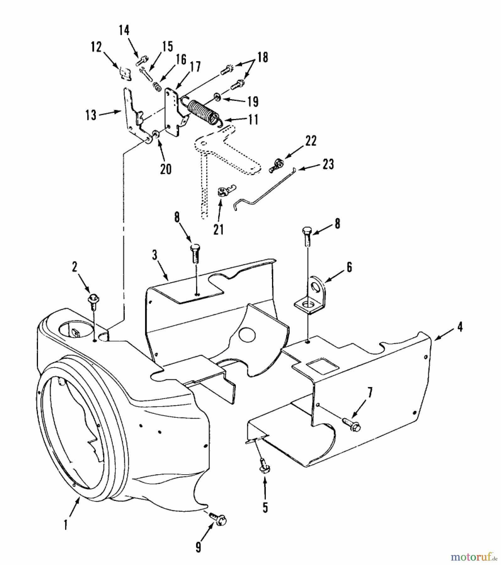 Toro Neu Mowers, Zero-Turn Z1-24OE01 (724-Z) - Toro 724-Z Tractor, 1988 SECTION 4-BLOWER HOUSING AND GOVERNOR