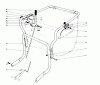 Toro 62912 - 5 hp Lawn Vacuum, 1986 (6000001-6999999) Ersatzteile CONTROLS AND HANDLE ASSEMBLY (MODEL 62912)