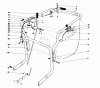 Toro 62912 - 5 hp Lawn Vacuum, 1986 (6000001-6999999) Ersatzteile CONTROLS AND HANDLE ASSEMBLY (MODEL 62923)