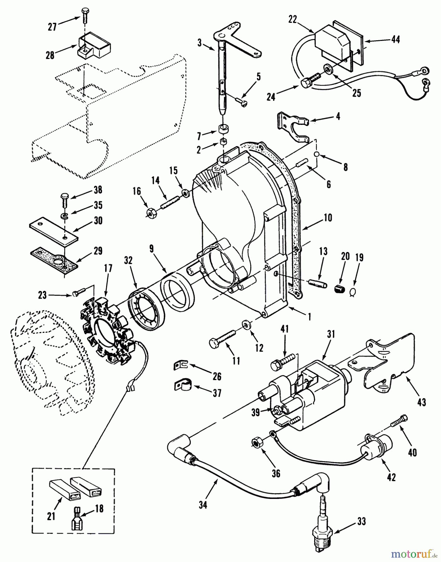 Toro Neu Mowers, Zero-Turn Z1-24OE03 (724-Z) - Toro 724-Z Tractor, 1990 GEARCASE AND IGNITION CONTROLS