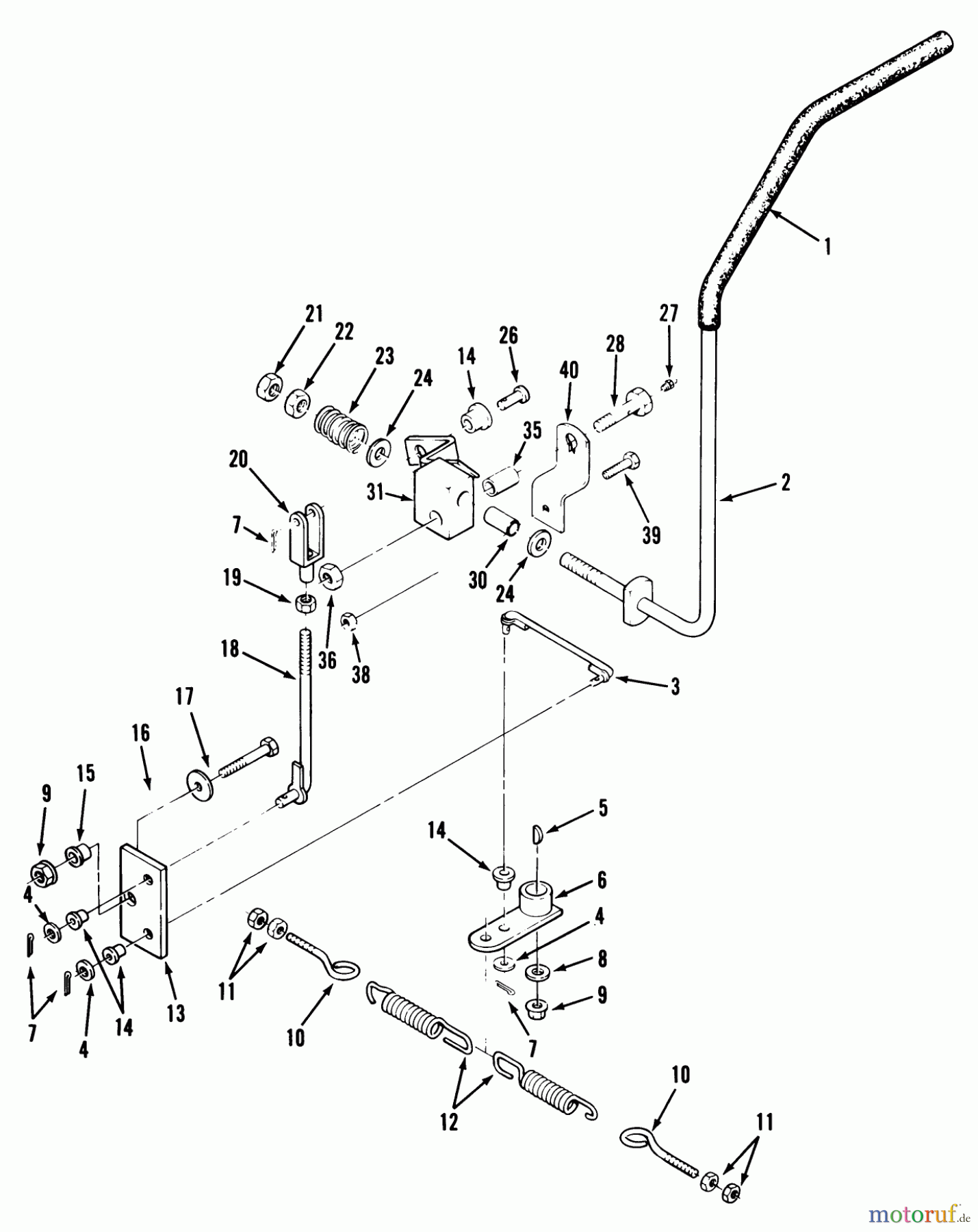 Toro Neu Mowers, Zero-Turn Z1-24OE03 (724-Z) - Toro 724-Z Tractor, 1990 TRANSMISSION DRIVE LINKAGE