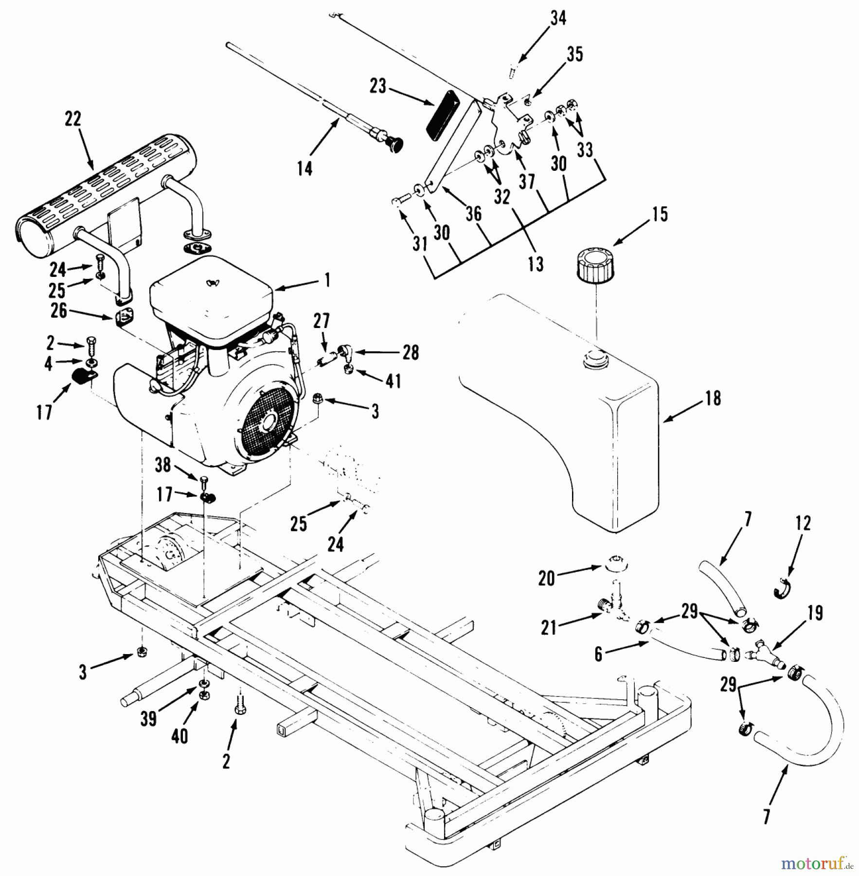  Toro Neu Mowers, Zero-Turn Z1-24OE04 (724-Z) - Toro 724-Z Tractor, 1991 (1000001-1999999) ENGINE AND FUEL SYSTEMS