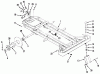 Toro Z1-24OE04 (724-Z) - 724-Z Tractor, 1991 (1000001-1999999) Ersatzteile FRAME, REAR HUB AND FRONT WHEEL FORK