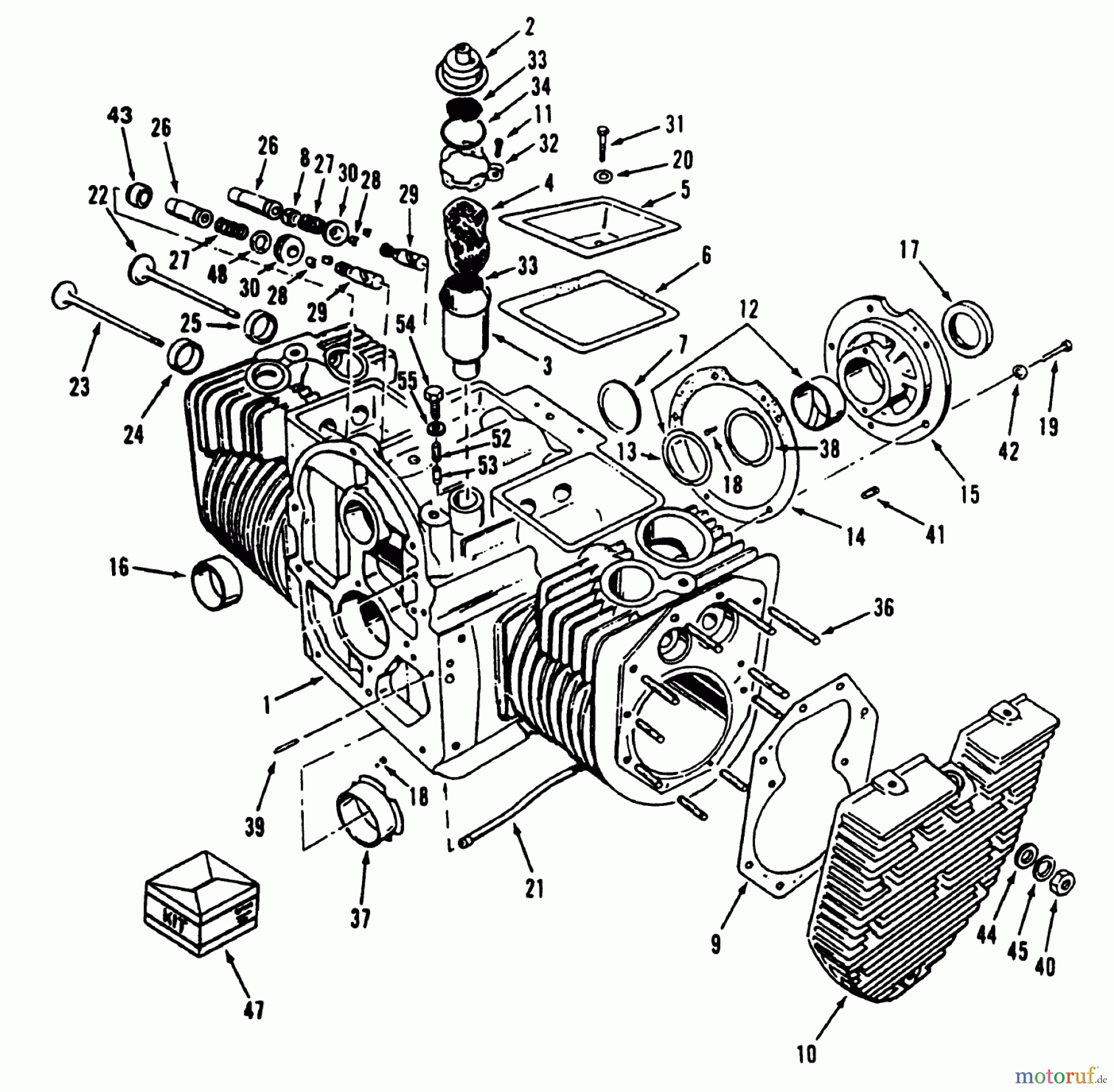Toro Neu Mowers, Zero-Turn Z1-24OE05 (724-Z) - Toro 724-Z Tractor, 1992 (2000001-2999999) ENGINE CYLINDER BLOCK P224 G SPEC. E