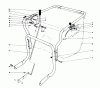 Toro 62912 - 5 hp Lawn Vacuum, 1988 (8000001-8999999) Ersatzteile CONTROLS AND HANDLE ASSEMBLY (MODEL 62912)