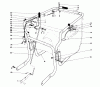 Toro 62912 - 5 hp Lawn Vacuum, 1988 (8000001-8999999) Ersatzteile CONTROLS AND HANDLE ASSEMBLY (MODEL 62923)