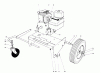Toro 62912 - 5 hp Lawn Vacuum, 1988 (8000001-8999999) Ersatzteile ENGINE AND BASE ASSEMBLY (MODEL 62912)