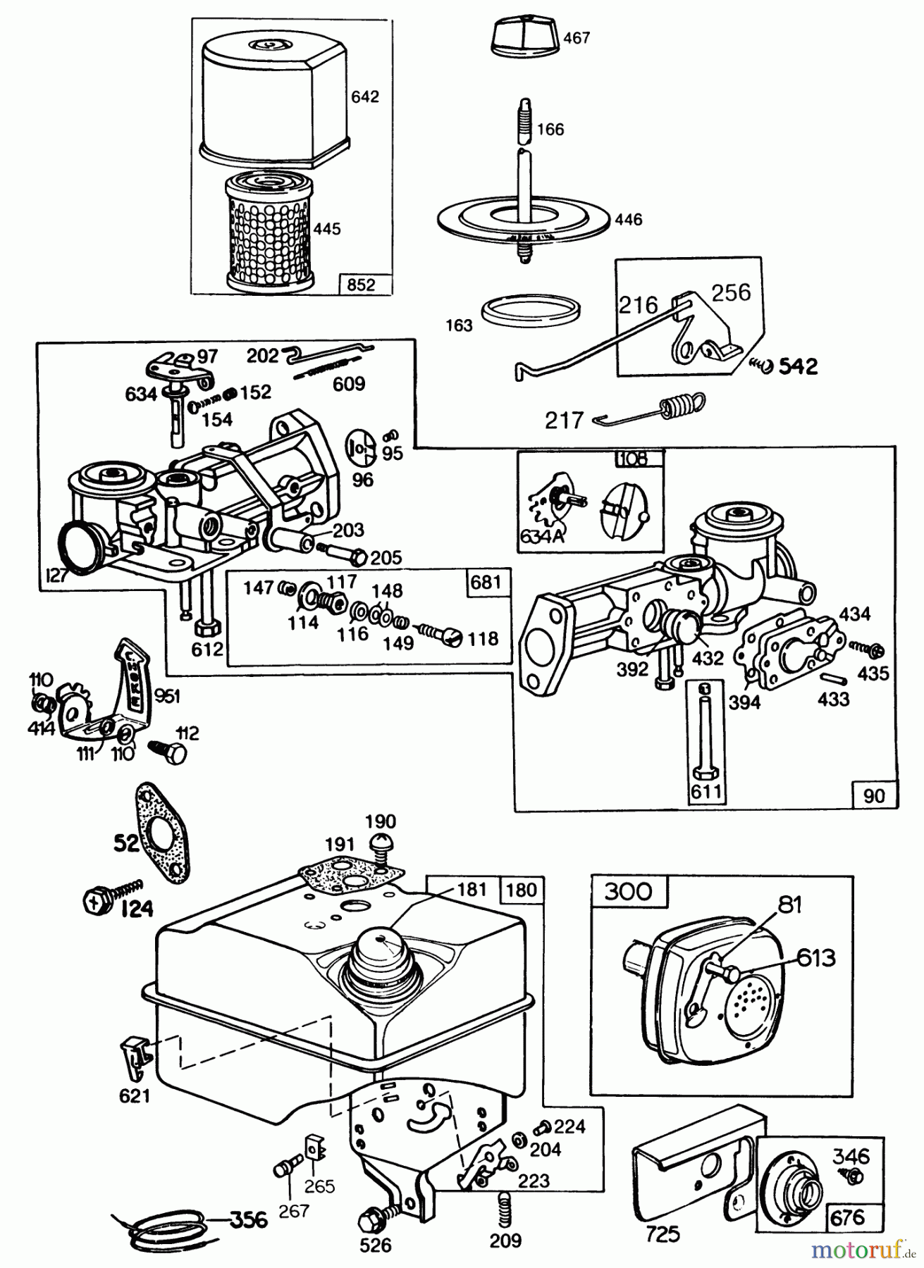 Toro Neu Blowers/Vacuums/Chippers/Shredders 62912 - Toro 5 hp Lawn Vacuum, 1989 (9000001-9999999) ENGINE BRIGGS & STRATTON MODEL NO. 130202-1640-01 #2