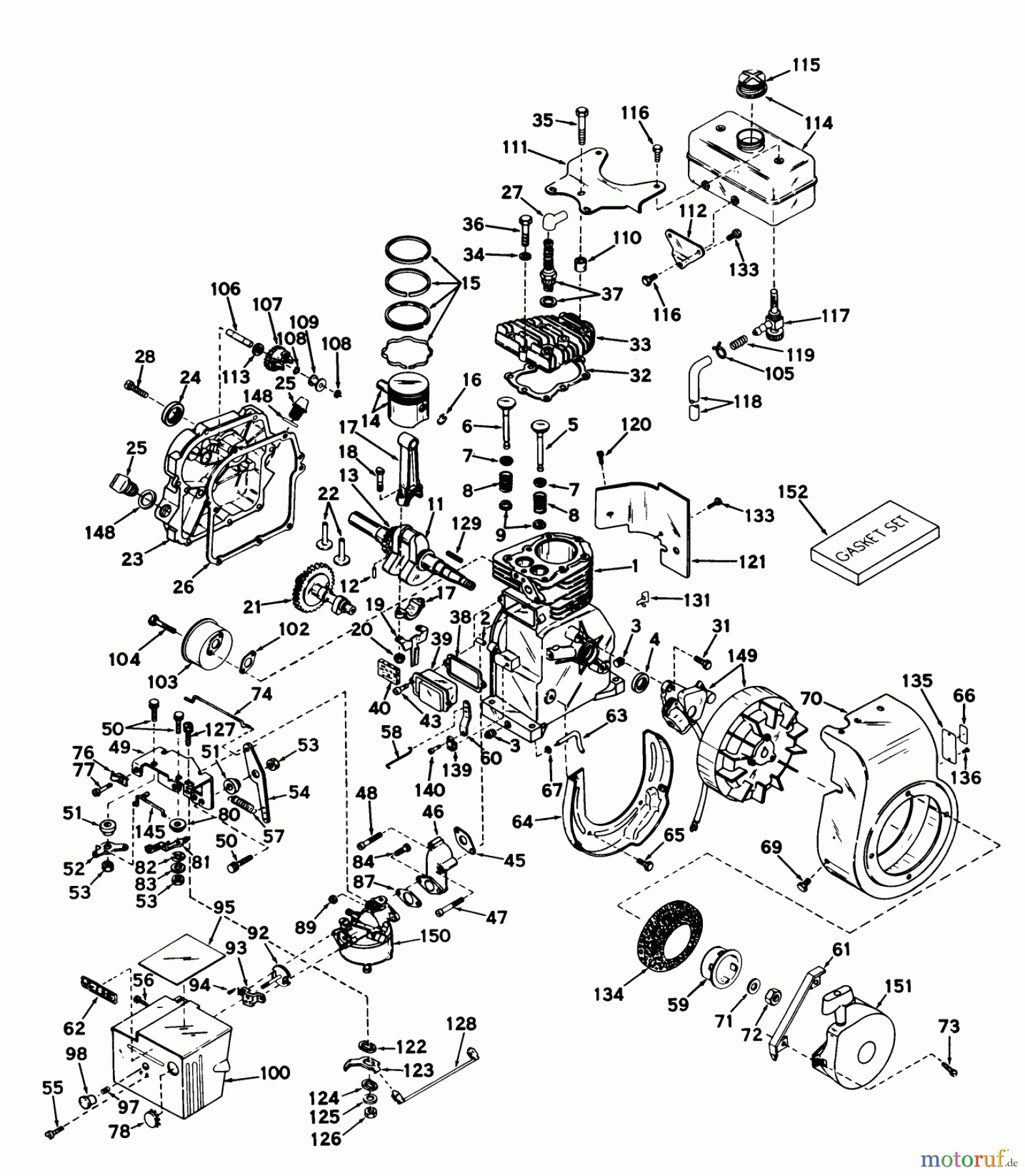 Toro Neu Snow Blowers/Snow Throwers Seite 1 31301 - Toro Snowhound, 1968 (8000001-8999999) ENGINE MODEL NO. H35-45171F PARTS LIST