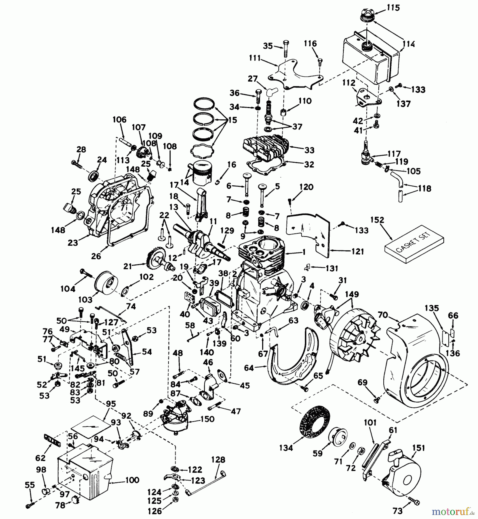 Toro Neu Snow Blowers/Snow Throwers Seite 1 31301 - Toro Snowhound, 1971 (1000001-1999999) ENGINE H35-45228F