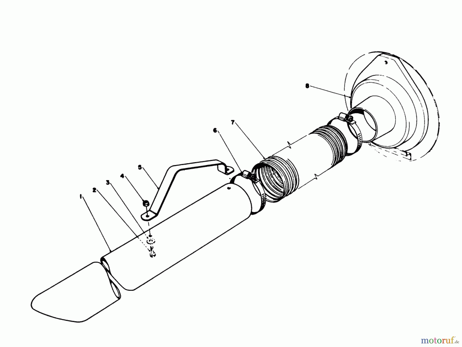 Toro Neu Blowers/Vacuums/Chippers/Shredders 62912 - Toro 5 hp Lawn Vacuum, 1989 (9000001-9999999) VACUUM HOSE KIT (MODEL 59085) (OPTIONAL)