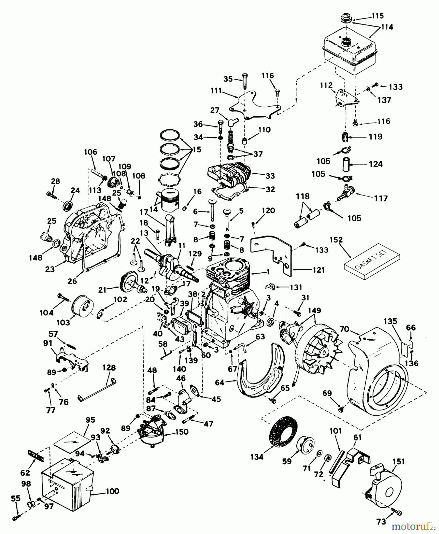 Toro Neu Snow Blowers/Snow Throwers Seite 1 31303 - Toro Snowhound, 1973 (3000001-3999999) ENGINE H35-45228G TECUMSEH PRODUCTS COMPANY