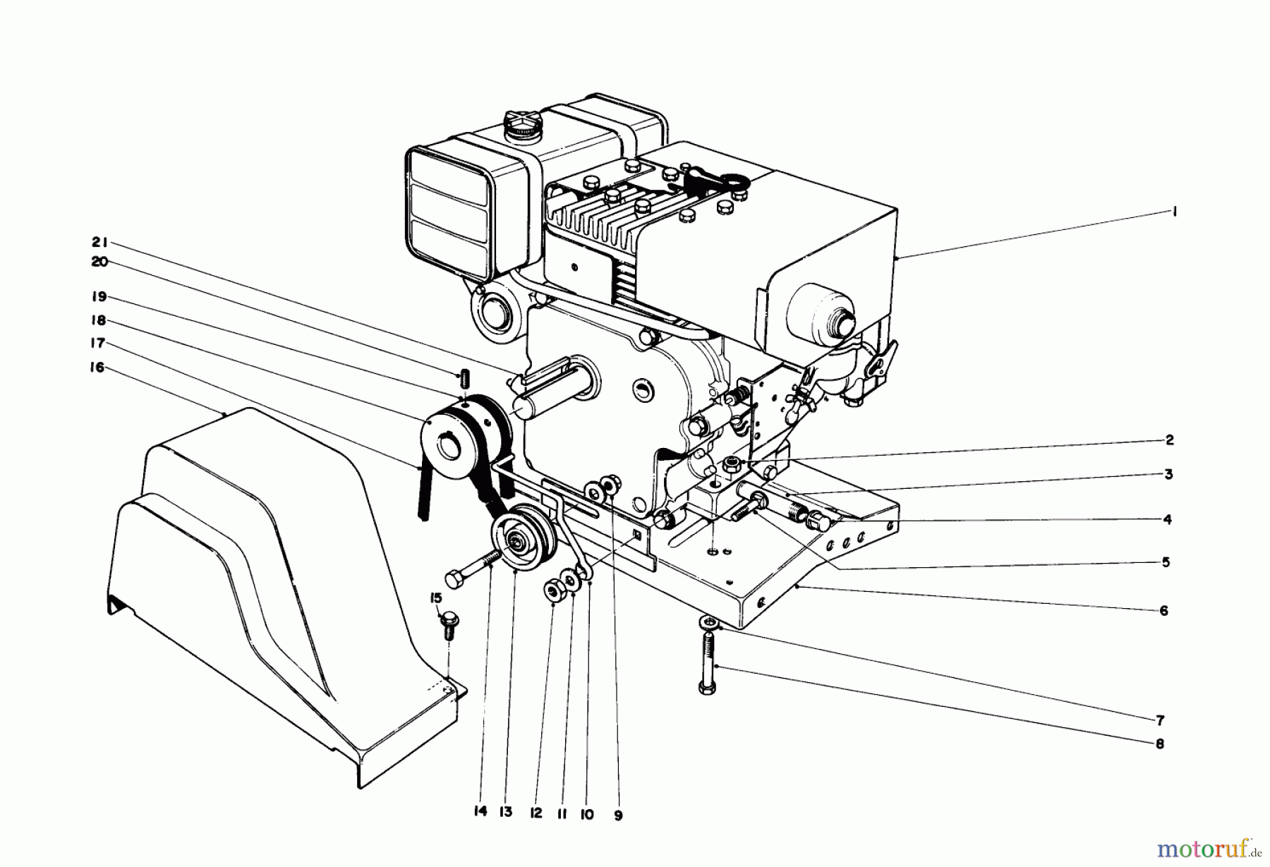 Toro Neu Snow Blowers/Snow Throwers Seite 1 31823 (832)- Toro 832 Snowthrower, 1974 (4000001-4999999) ENGINE ASSEMBLY