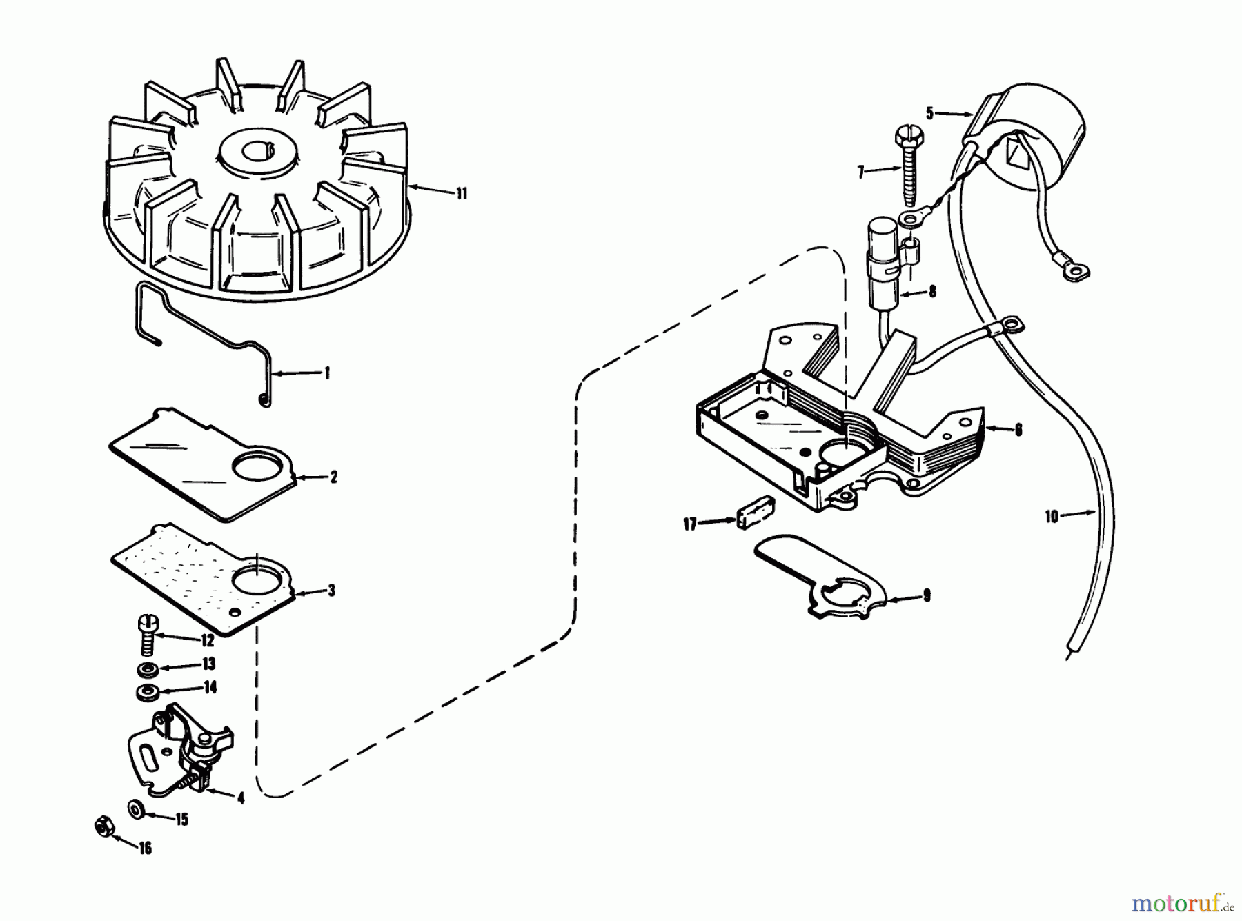 Toro Neu Snow Blowers/Snow Throwers Seite 1 31405 - Toro Snow Pup, 1976 (6000001-6999999) MAGNETO NO. 610659