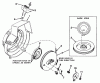Toro 31505 - Snowmaster, 1975 (5000001-5999999) Ersatzteile SHROUD AND REWIND STARTER NO. 590464A