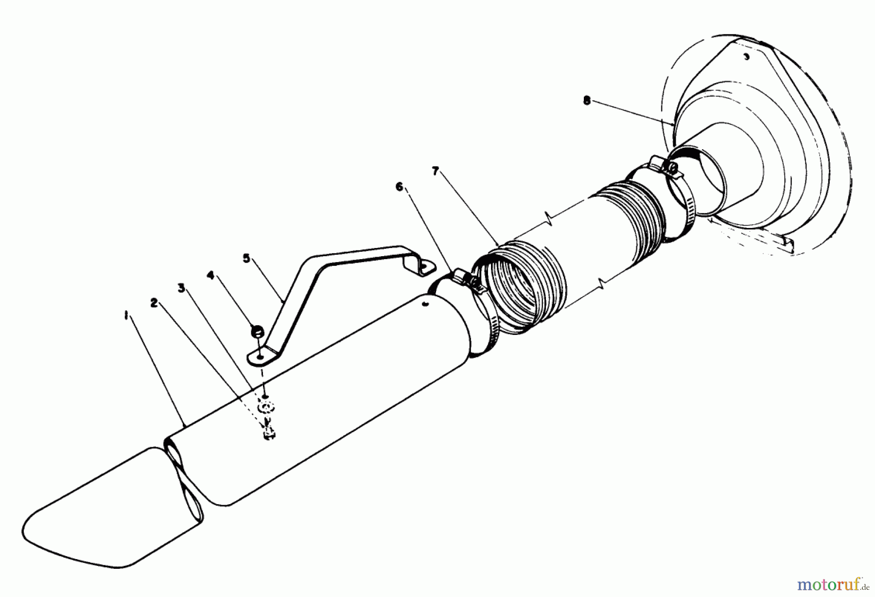 Toro Neu Blowers/Vacuums/Chippers/Shredders 62912 - Toro 5 hp Lawn Vacuum, 1990 (0000001-0999999) VACUUM HOSE KIT (MODEL 59085 OPTIONAL)