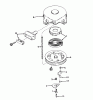 Toro 31677 (724) - 724 Snowthrower, 1975 (5000001-5999999) Ersatzteile REWIND STARTER NO. 590473 (5 & 7 H.P. SNOWTHROWER MODEL NOS. 31625 AND 31677)