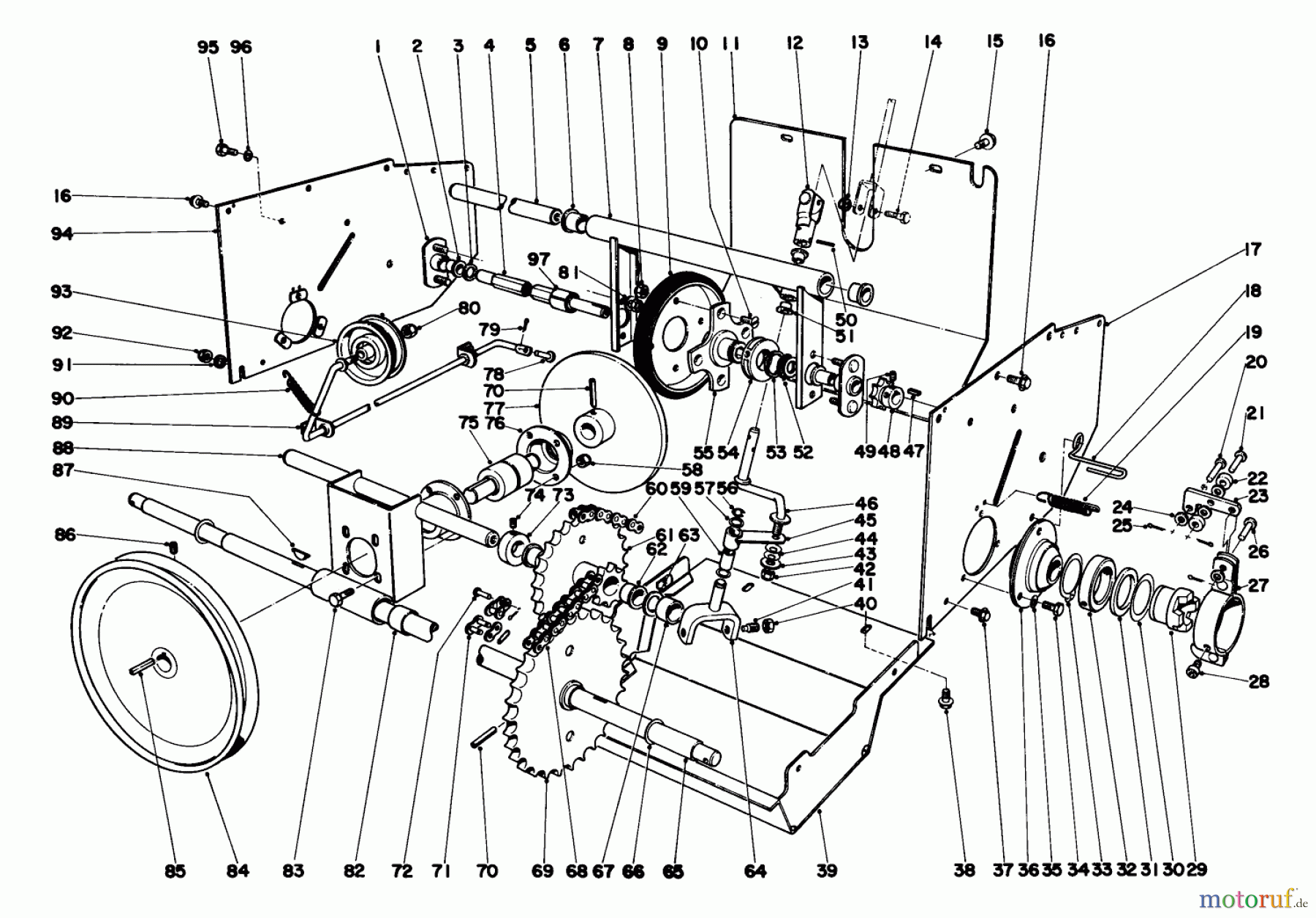  Toro Neu Snow Blowers/Snow Throwers Seite 1 31727 (726) - Toro 726 Snowthrower, 1971 (1000001-1999999) TRACTION DRIVE