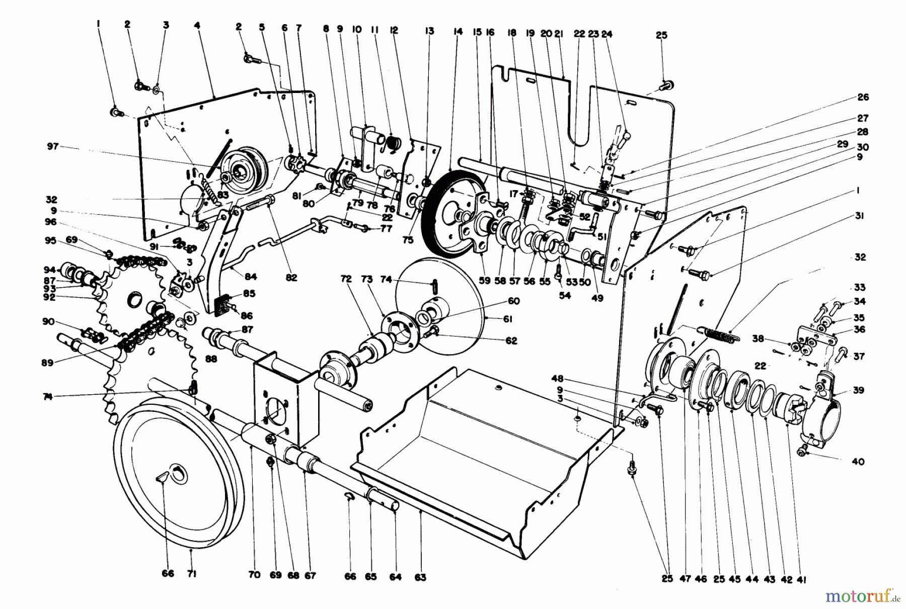 Toro Neu Snow Blowers/Snow Throwers Seite 1 31763 (826) - Toro 826 Snowthrower, 1977 (7000001-7999999) TRACTION ASSEMBLY