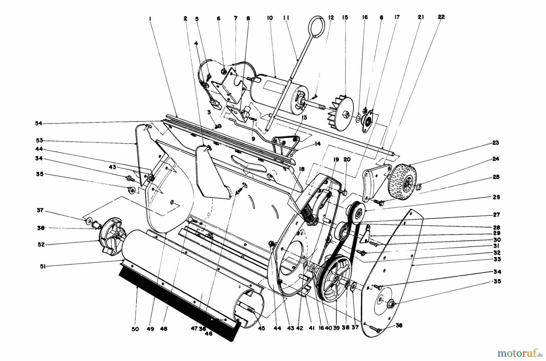 Toro Neu Snow Blowers/Snow Throwers Seite 1 38000 (S-120) - Toro S-120 Snowthrower, 1983 (3000001-3999999) LOWER MAIN FRAME ASSEMBLY
