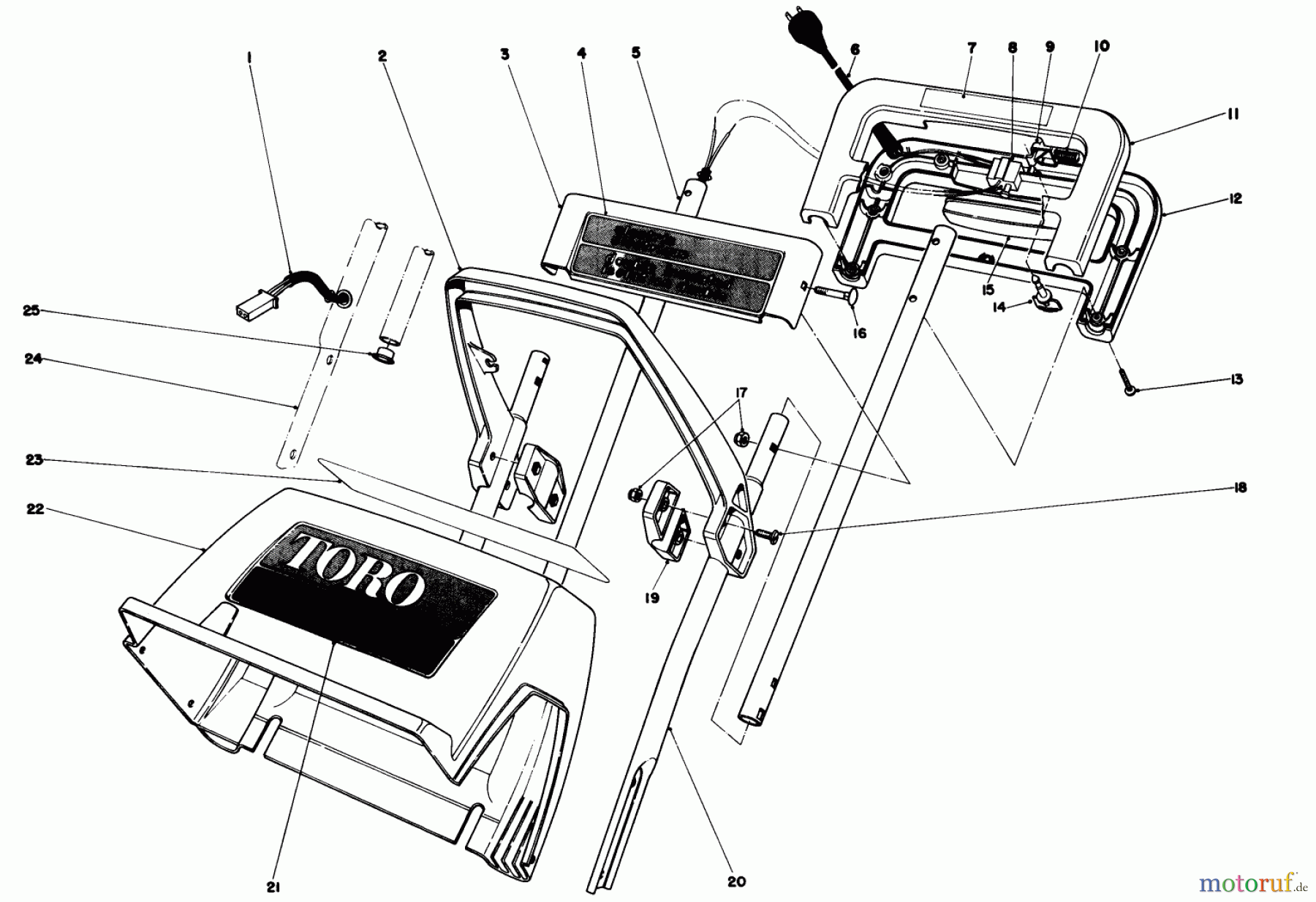 Toro Neu Snow Blowers/Snow Throwers Seite 1 38000 (S-120) - Toro S-120 Snowthrower, 1988 (8000001-8999999) HANDLE ASSEMBLY