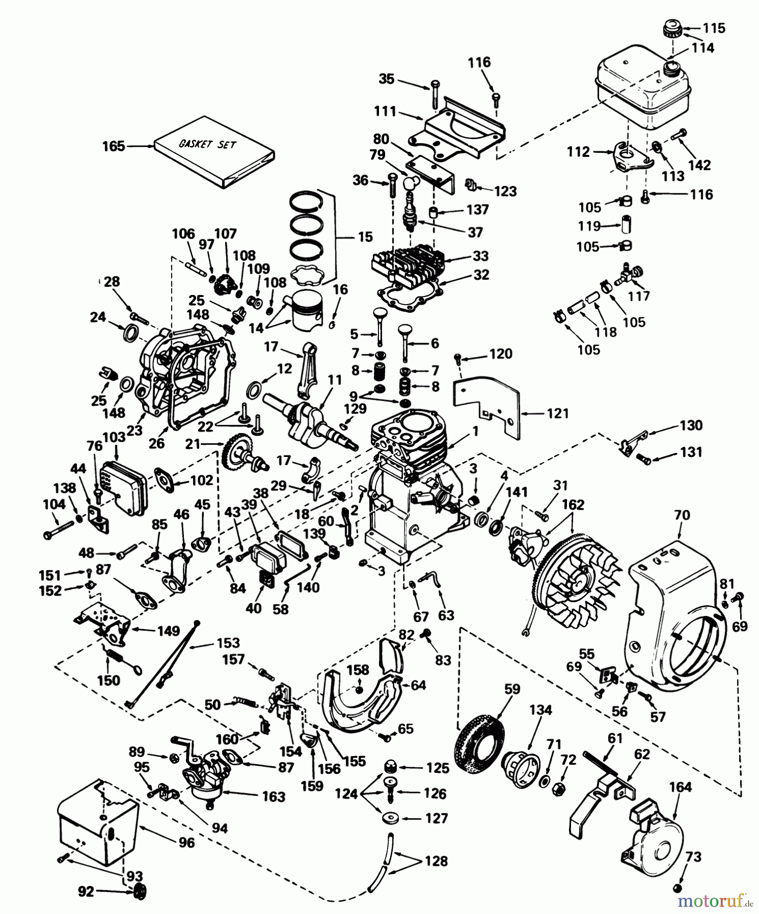 Toro Neu Snow Blowers/Snow Throwers Seite 1 38010 (421) - Toro 421 Snowthrower, 1979 (9000001-9999999) ENGINE TECUMSEH MODEL HS40-55513E
