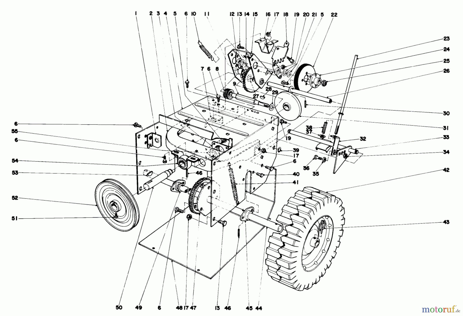Toro Neu Snow Blowers/Snow Throwers Seite 1 38010 (421) - Toro 421 Snowthrower, 1979 (9000001-9999999) TRACTION ASSEMBLY