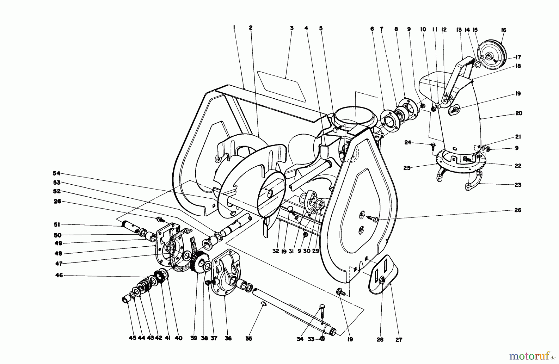 Toro Neu Snow Blowers/Snow Throwers Seite 1 38010 (421) - Toro 421 Snowthrower, 1980 (0000001-0999999) AUGER ASSEMBLY