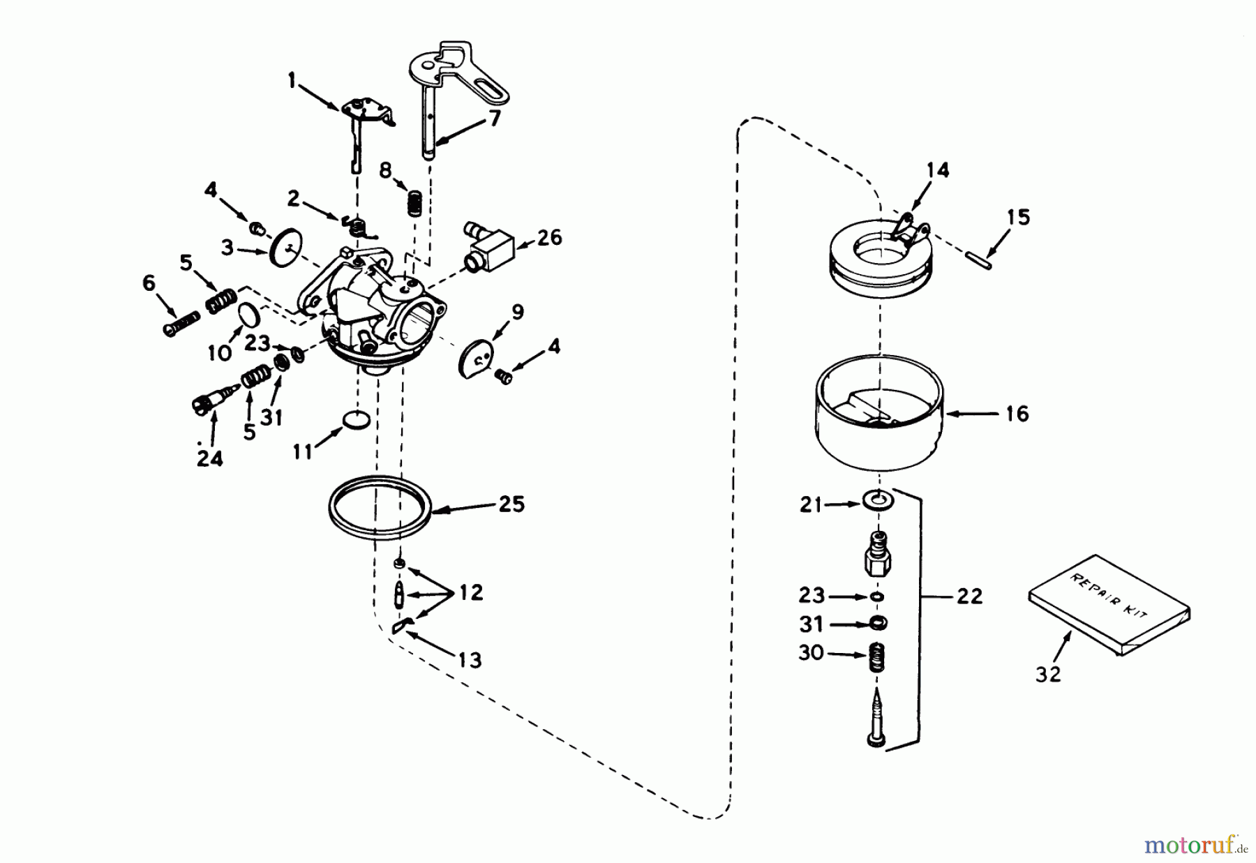 Toro Neu Snow Blowers/Snow Throwers Seite 1 38010 (421) - Toro 421 Snowthrower, 1980 (0000001-0999999) CARBURETOR NO. 632113
