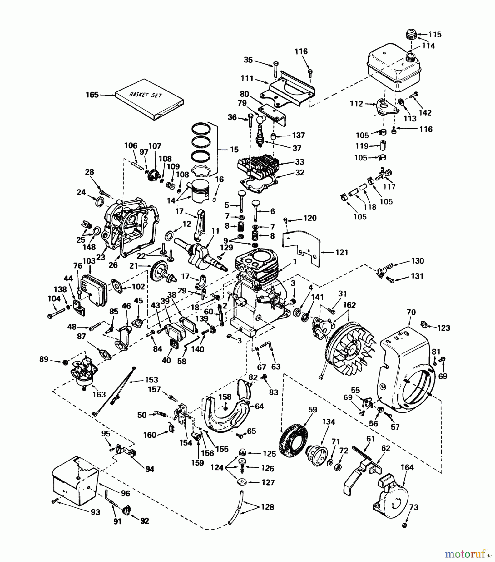 Toro Neu Snow Blowers/Snow Throwers Seite 1 38010 (421) - Toro 421 Snowthrower, 1980 (0000001-0999999) ENGINE TECUMSEH MODEL HS40-55513F