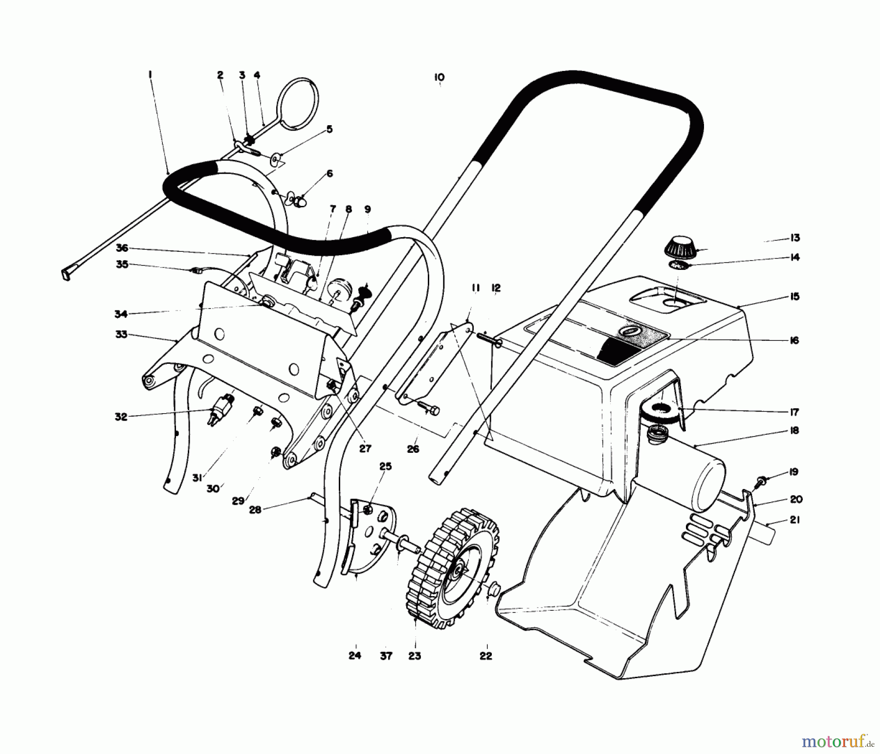 Toro Neu Snow Blowers/Snow Throwers Seite 1 38014 - Toro Snow Master 14, 1978 (8000001-8999999) UPPER MAIN FRAME