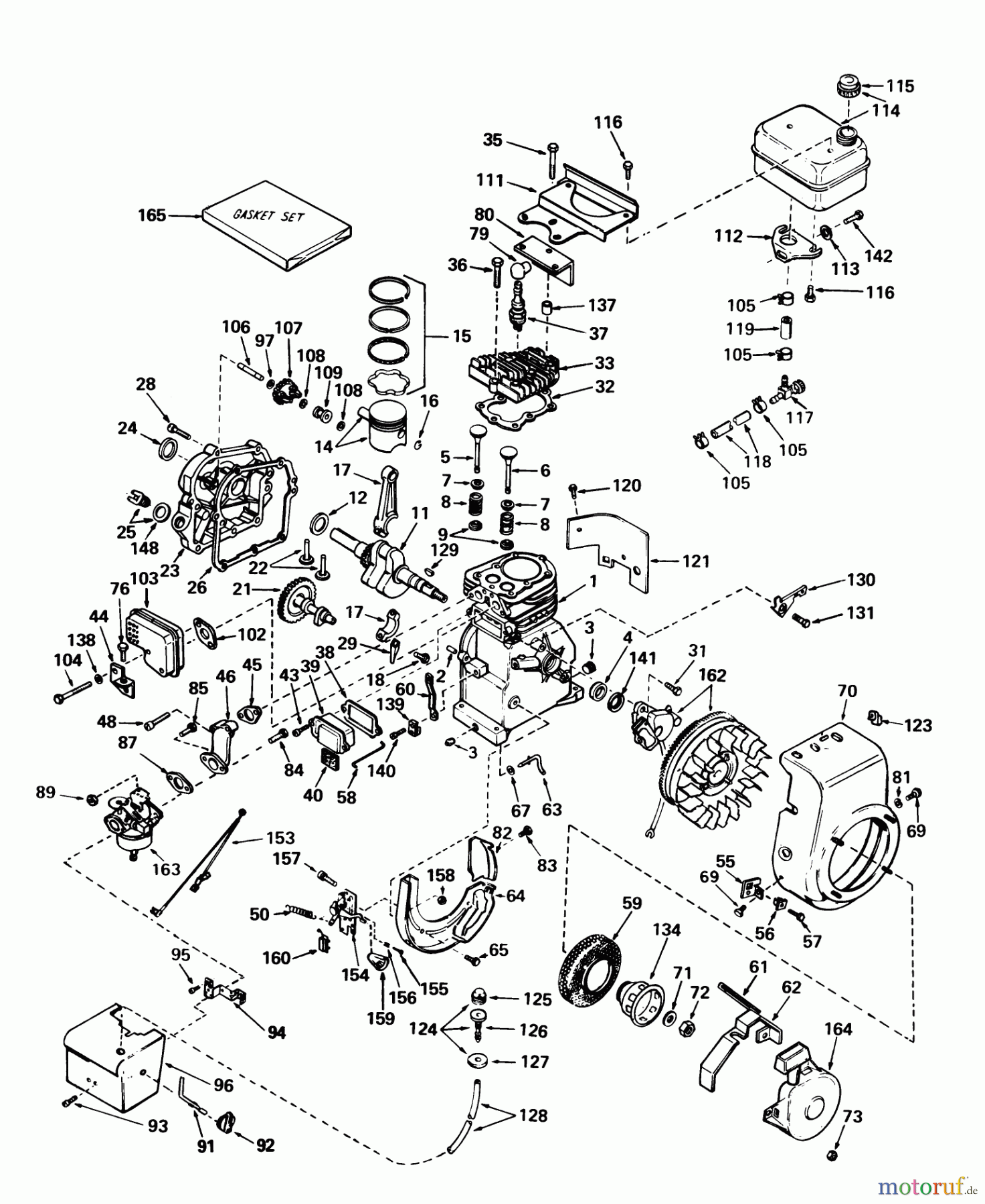 Toro Neu Snow Blowers/Snow Throwers Seite 1 38015 (421) - Toro 421 Snowthrower, 1980 (0000001-0999999) ENGINE TECUMSEH MODEL HS40-55513F