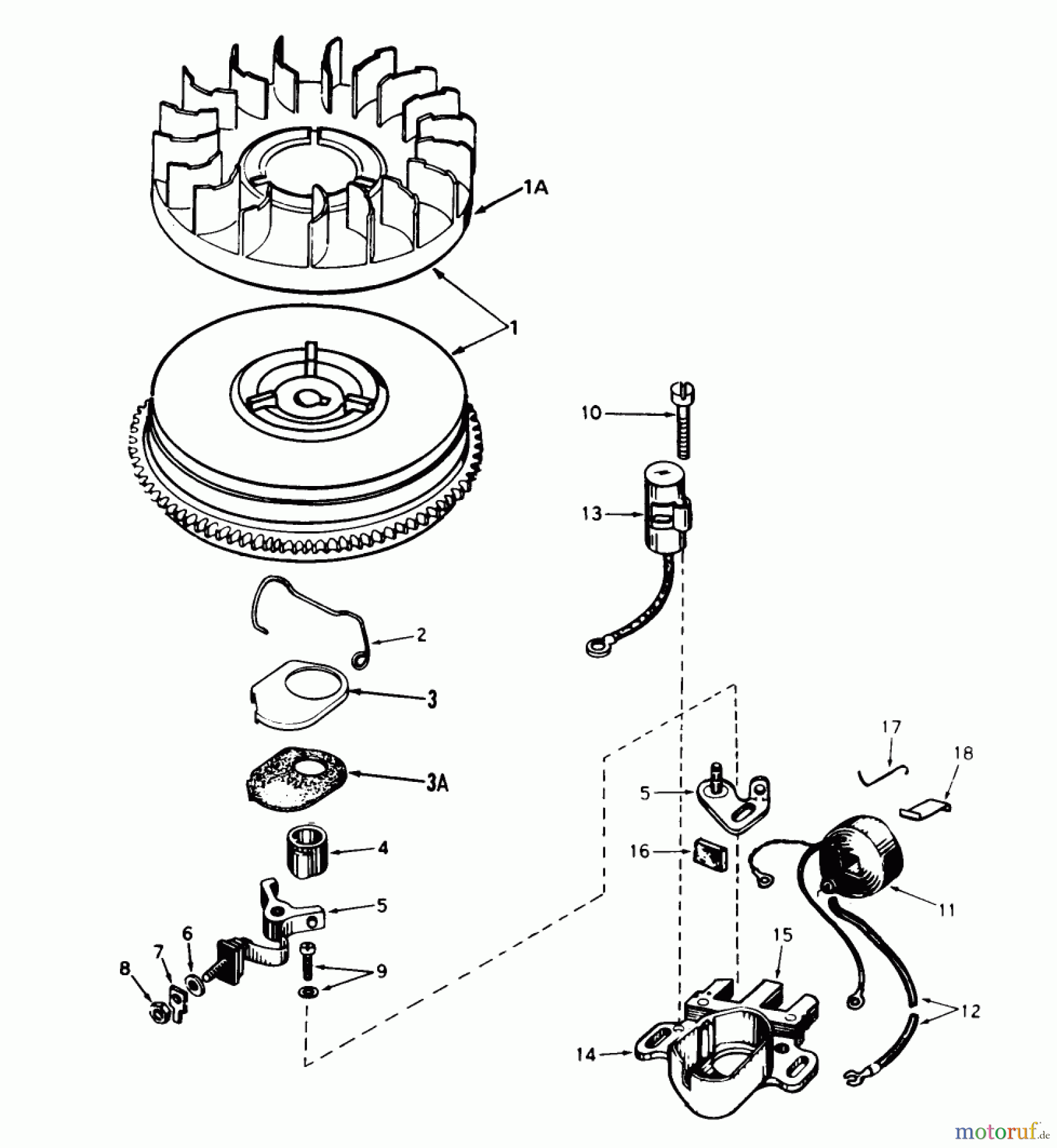 Toro Neu Snow Blowers/Snow Throwers Seite 1 38015 (421) - Toro 421 Snowthrower, 1980 (0000001-0999999) MAGNETO NO. 610944A