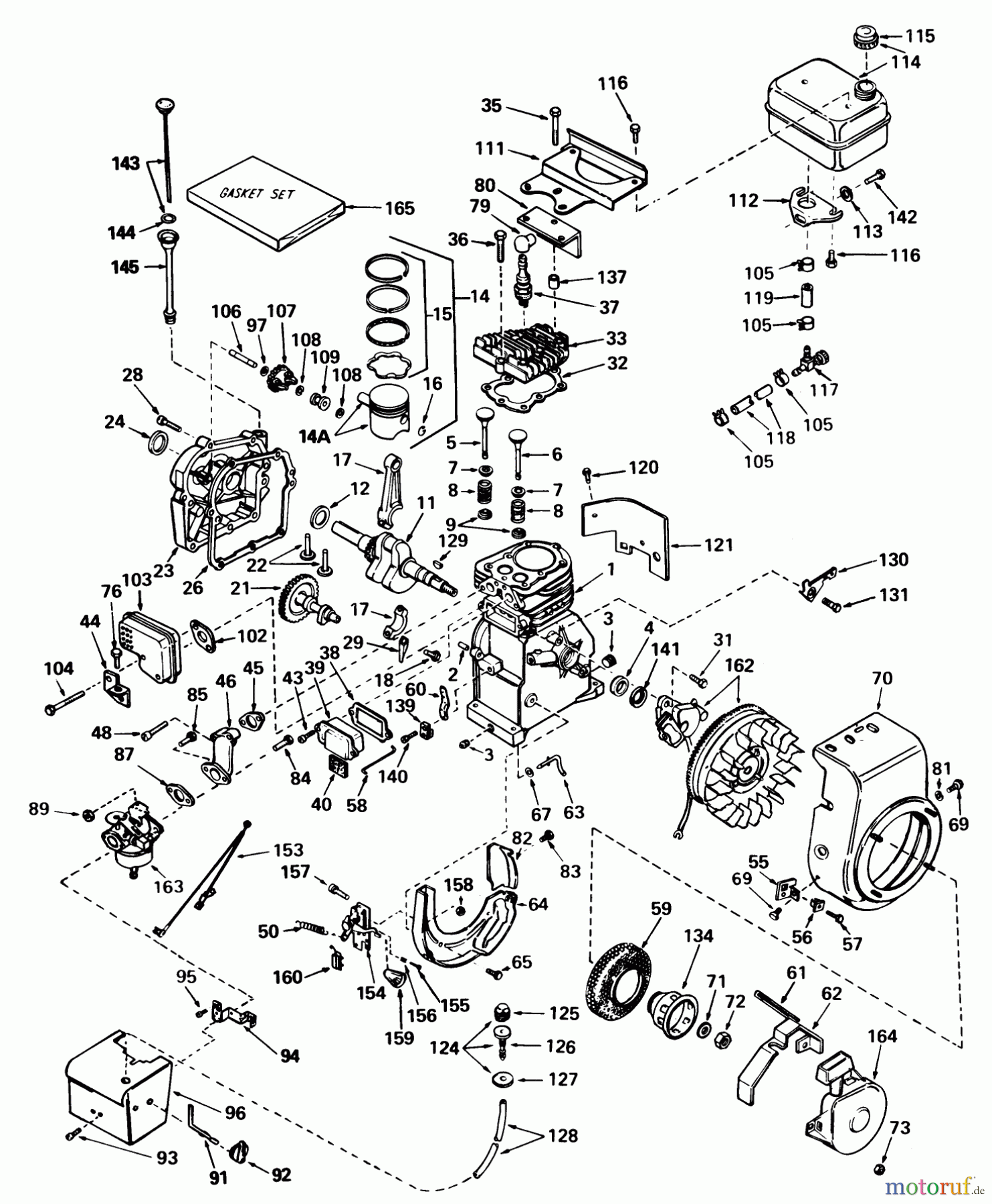 Toro Neu Snow Blowers/Snow Throwers Seite 1 38015 (421) - Toro 421 Snowthrower, 1981 (1000001-1999999) ENGINE TECUMSEH MODEL HS40-55513G